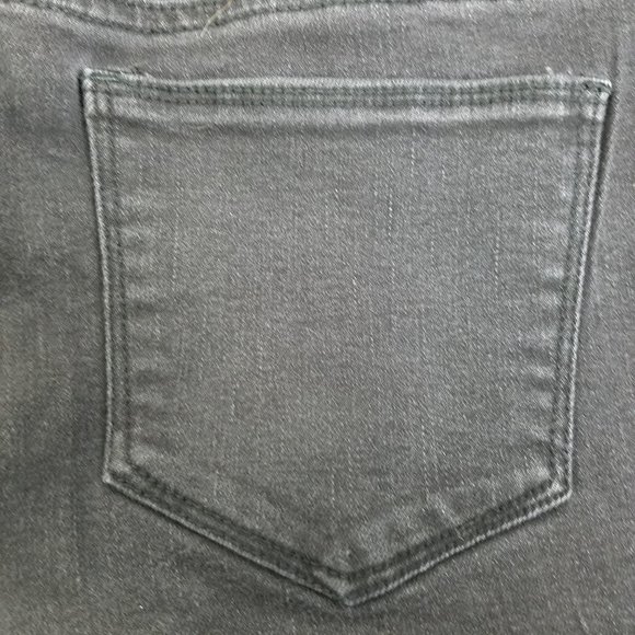 Elan Jeans Womens Size Medium Mid Rise Skinny Ankle Distressed Black Denim - Picture 12 of 15